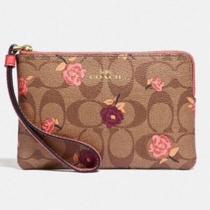 Coach Zip Wristlet in Signature Canvas
